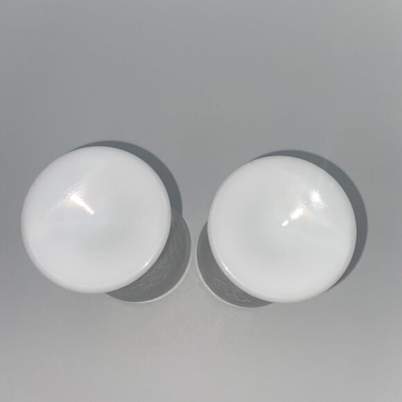 Anchor Hocking White Milk Glass Grape Leaves 5 3/4” Footed Goblet  Set Of 2 - Picture 8 of 11